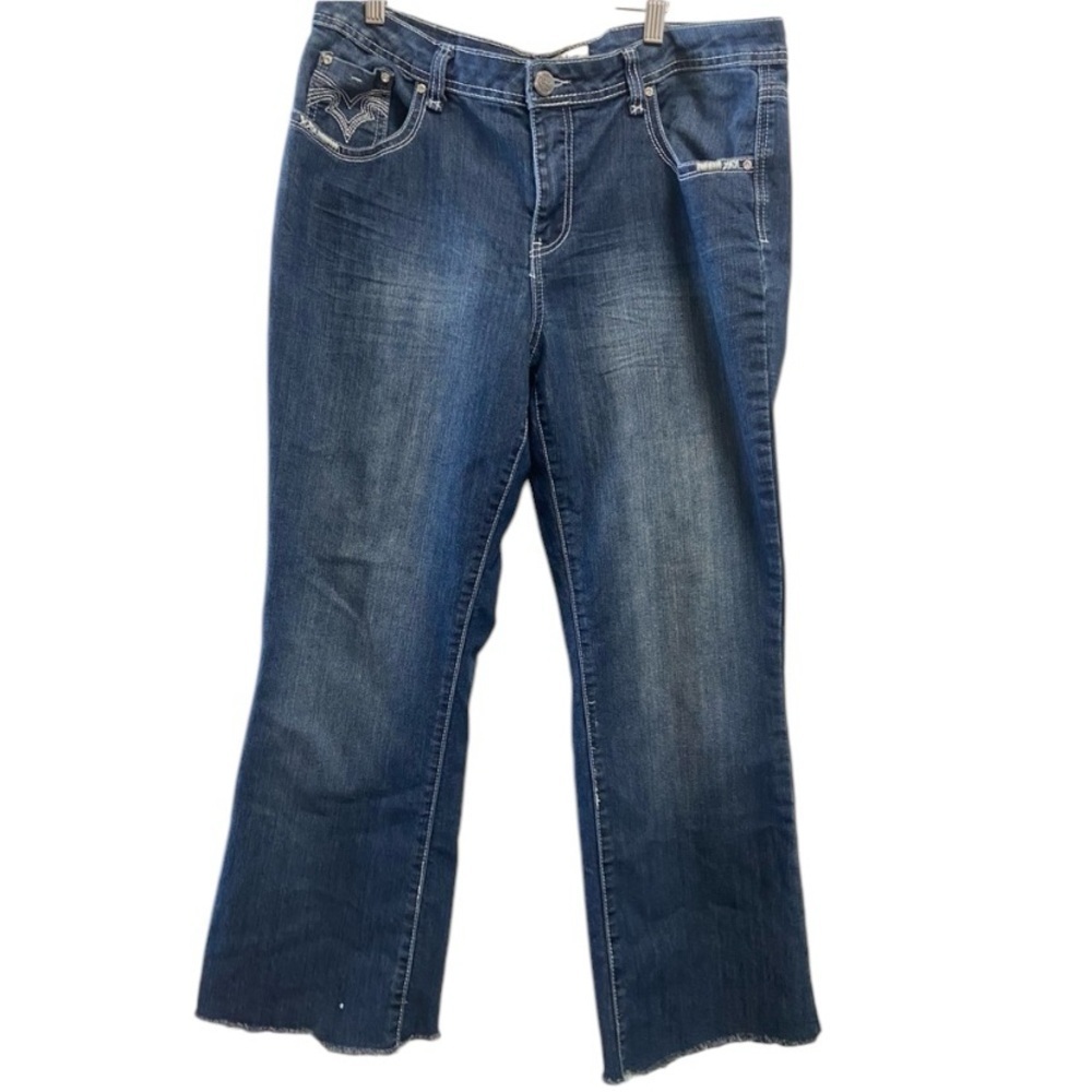 Earl Jean Bootcut Embroidered Embellished, Women 14 faux diamonds western